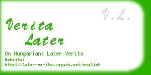 verita later business card
